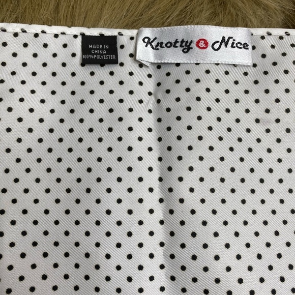 KNOTTY & NICE Polka Dot Twill Pocket Square Handkerchief Hanky - Picture 3 of 4